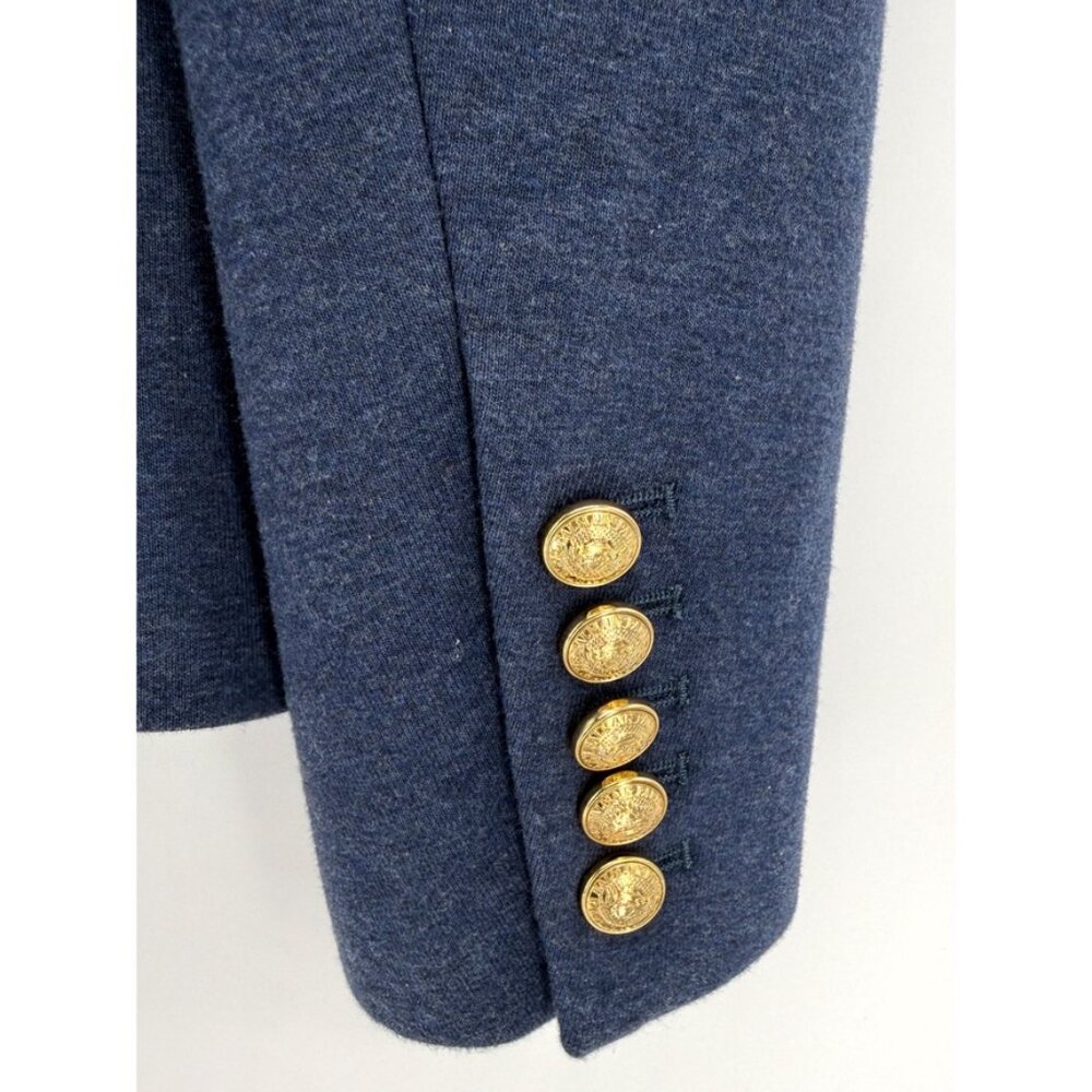 Balmain Blue Cotton Blend Blazer FR 38 / US 6 - Picture 4 of 7